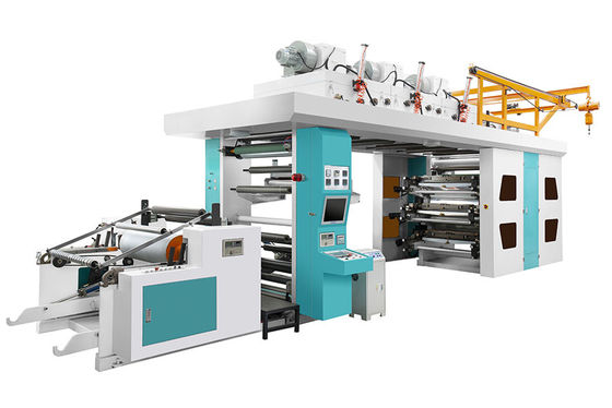 중국 6대 컬러 고속도 중심 드럼 유형 종이 백 플렉소 인쇄 기계 협력 업체